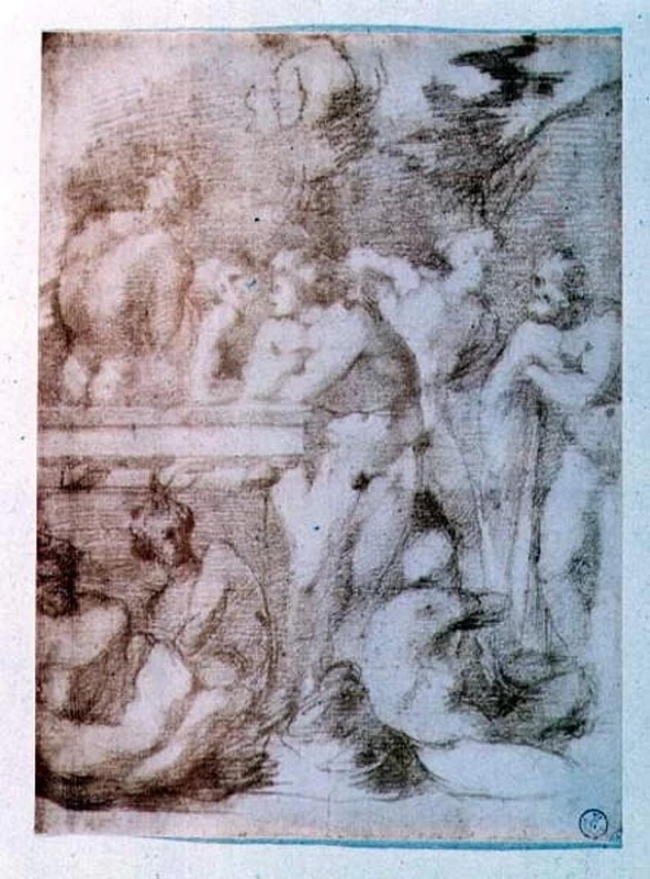 Fiorentino - Studio di nudi in conversazione, Gabinetto dei Disegni e Stampe, Galleria Degli Uffizi, Firenze